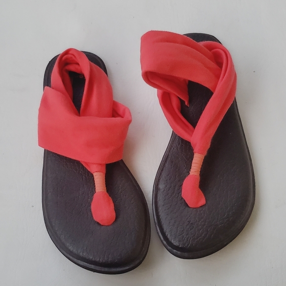 Sanuk Yoga Sling 2 Sandals Coral 6 - Picture 2 of 6